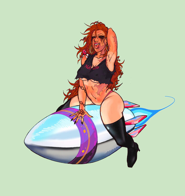 Fem Neo on tha rocket raaahhhh '26 fem version of my oc